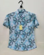 Men's Half Sleeve Spandex Cotton Shirt, Slim Fit, M to XL
