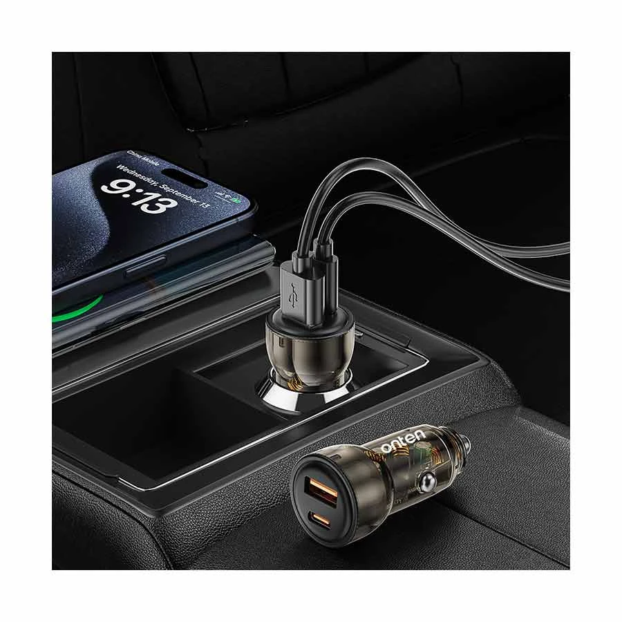 Onten OTN-CW78 60W USB & USB-C Car Charger Black