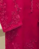 Women's Embroidered Fine Cotton Dress Set with Pant, Sizes 36 to 46