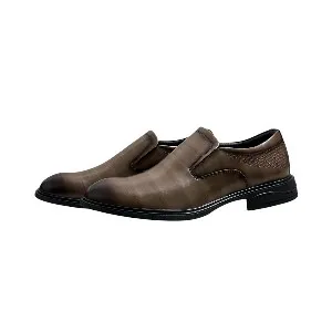 24083-Grey Formal Genuine Cow Leather Oxford for Men