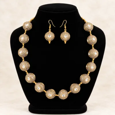 Premium Antique Turkish Ball Necklace Set