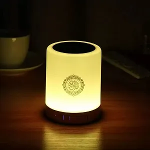 SQ-112 Smart Touch Lamp Quran Speaker – Touch Control LED Night Light with Full Quran Recitation, Azan Time, Bluetooth, Remote & Mobile App Control