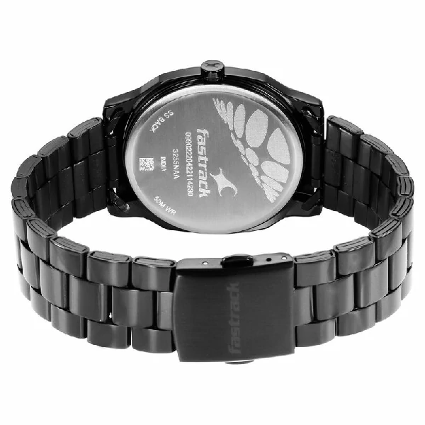 Fastrack NS3255NM02 Stunners Quartz Analog Black Dial Stainless Steel Strap Watch