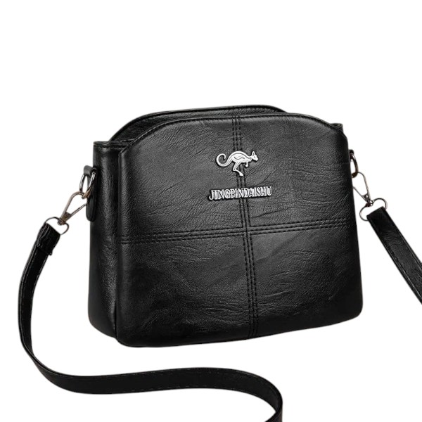 3 Layers Luxury Messenger Crossbody Bags black