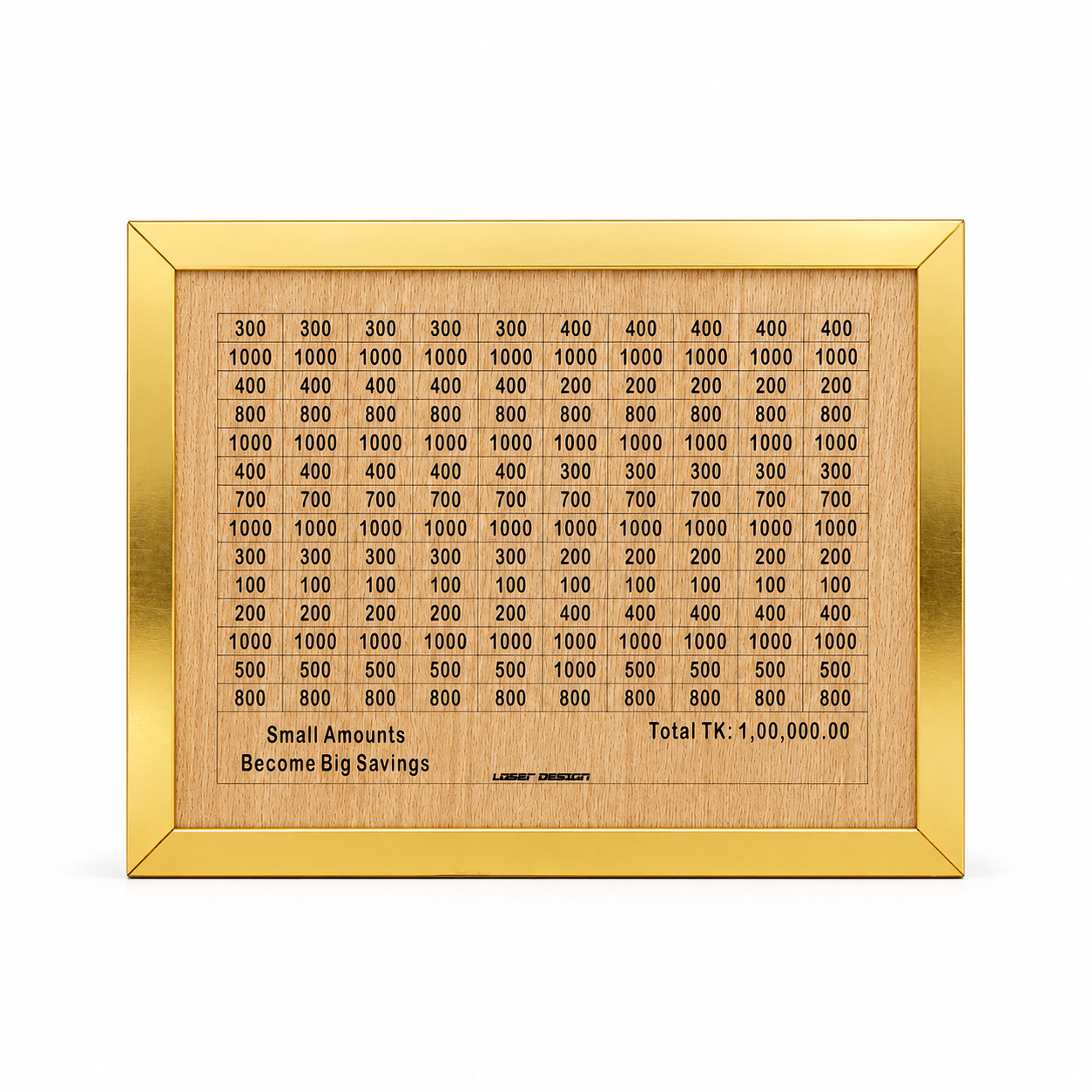 Wooden Money Saving Box (Piggy Bank) 1,00,000 tk