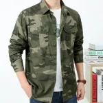 Full sleeves double pocket kemo printed Shirt