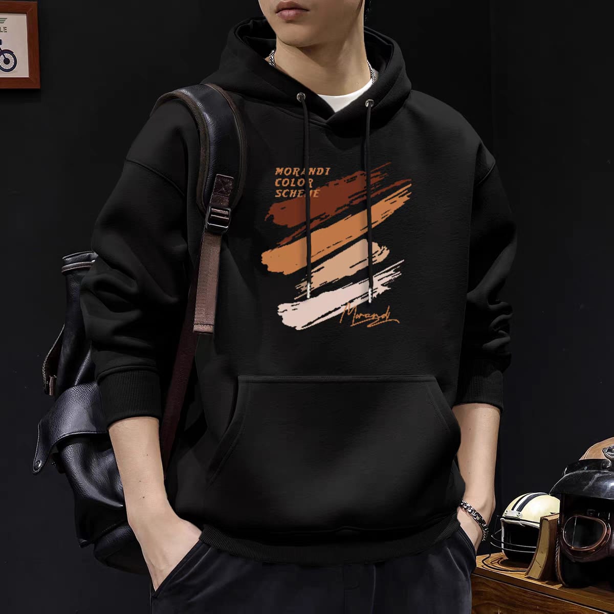 Men's Full Sleeve Cotton Winter Hoodie, 320 GSM, 6 Colours