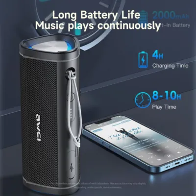 Awei Y331 Portable Bluetooth 5.0 Speaker ( six Month Warrenty )
