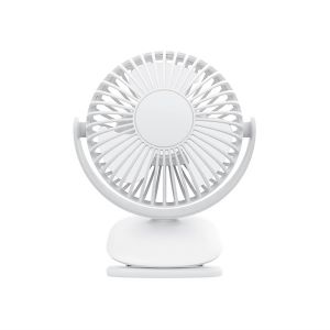 NEW!! mini Clip Fan 360 Degree Rotation Rechargeable Fan (WiWu FS03)- White Color