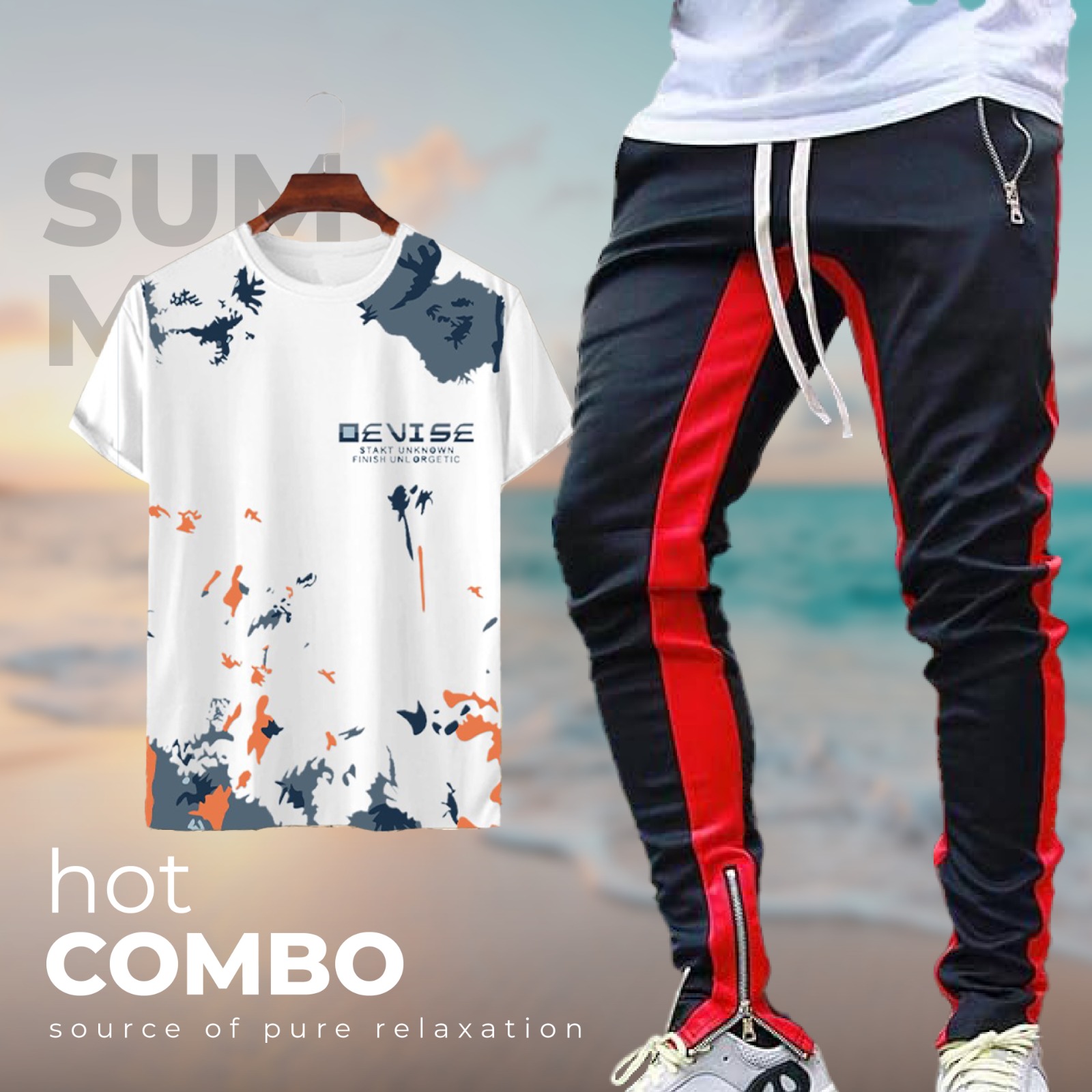 Stylish Sports T-Shirt & Trouser (2pc Set)