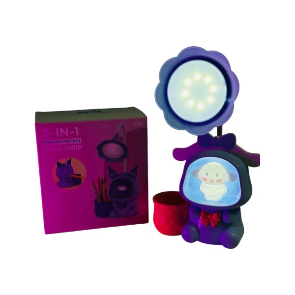 Rechargeable LED Desk Lamp with Storage Cup & Sharpener for Kids