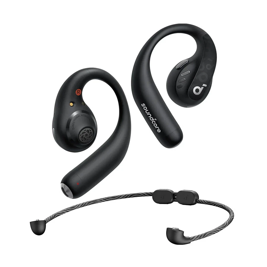 Anker Soundcore AeroFit Pro Midnight Black Bluetooth Open-Ear Earbuds