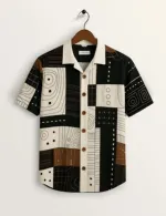 Men's Micro Stitch Half Sleeve Shirt, Sizes M to XL, 4 Colours