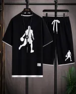 Men's 160 GSM Mesh Fabric Tee and Shorts Set in 6 Colours