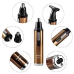 Kemei KM - 6629 2 in 1 Rechargeable Nose Beard Hair Trimmer