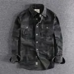 Full sleeves double pocket kemo printed Shirt