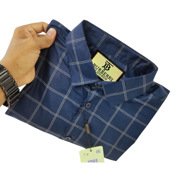 Men's Casual Cotton Full Sleeve Check Shirt