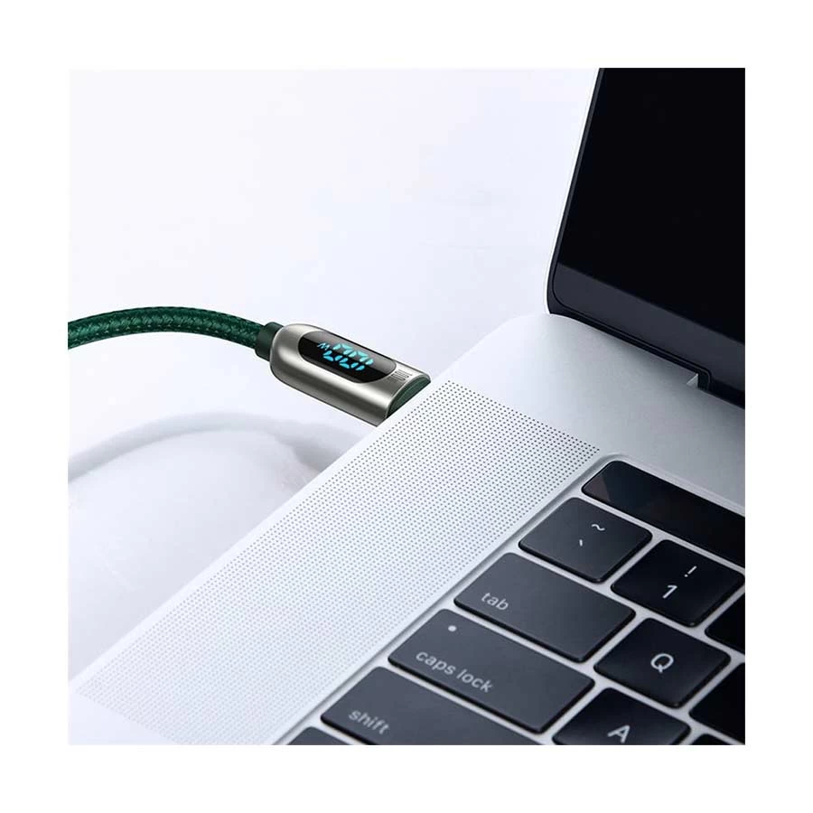 Baseus CATSK-B06 Display 100W USB-C to USB-C Cable 1 Meter Green