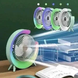 Portable Desktop Fan – Adjustable Colorful Fan for Home or Office