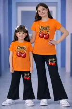 Kids' Half Sleeve Cotton T-Shirt and Pant Set, 160-170 GSM