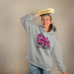 Premium Comfortable Printed Ladies Winter Hoodie ( Ash )