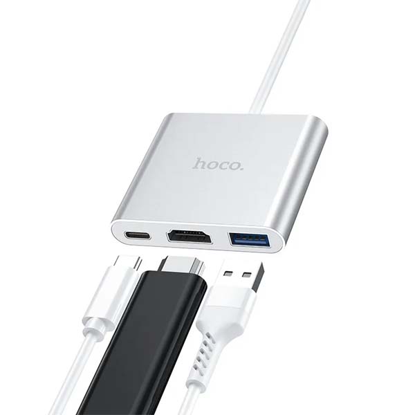 Hoco HB14 3 in 1 Type C Hub Adapter