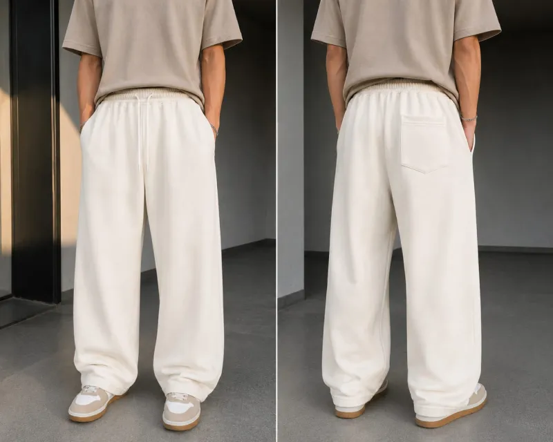 Men's Baggy Fit Cotton Trousers, 4 Colour Choices