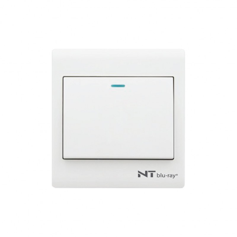 NT blu-ray Primo White 1 Gang 1 Way  Switch