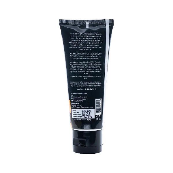 Rajkonna Activated Charcoal Facial Wash With Honey Extract (100ml)