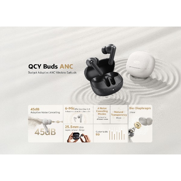 QCY HT15 Buds ANC TWS Earbuds – Black