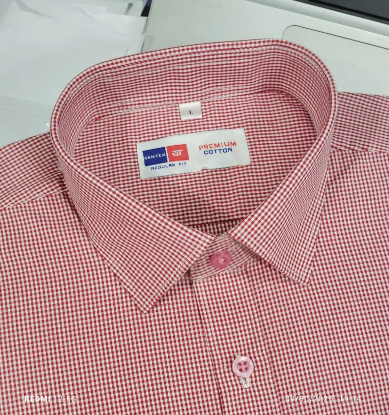 Men's Cotton Shirt with Collar Sizes 15.5 to 17, 6 Colours