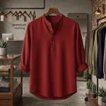 Men's Solid Colour Pure Cotton Katua for Everyday Wear