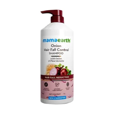 Mama Earth Onion Hair Fall Control Shampoo 1L (India)