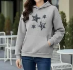 Premium Comfortable Printed Ladies Winter Hoodie