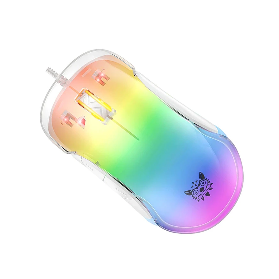 Onikuma CW925 RGB Wired White Transparent Gaming Mouse