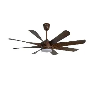 Qulik Helix UL 60"- Modern Decorative Silent ABS Blade Under light with Remote Ceiling Fan (DarK Wood) Q-6522-DW