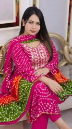 Chunri Boutique Three Piece in Printed Cotton Silk