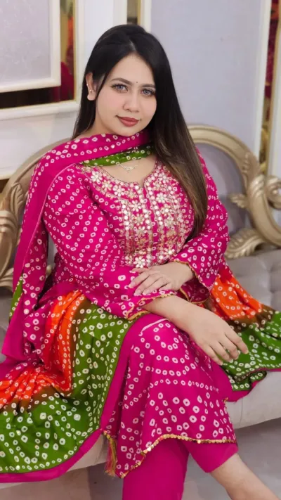 Chunri Boutique Three Piece in Printed Cotton Silk