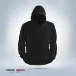 solid colour premium hoodie Black