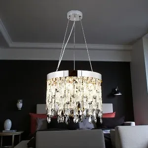 Qulik Modern CRYSTAL Water Drop Hanging Suspension Chandelier