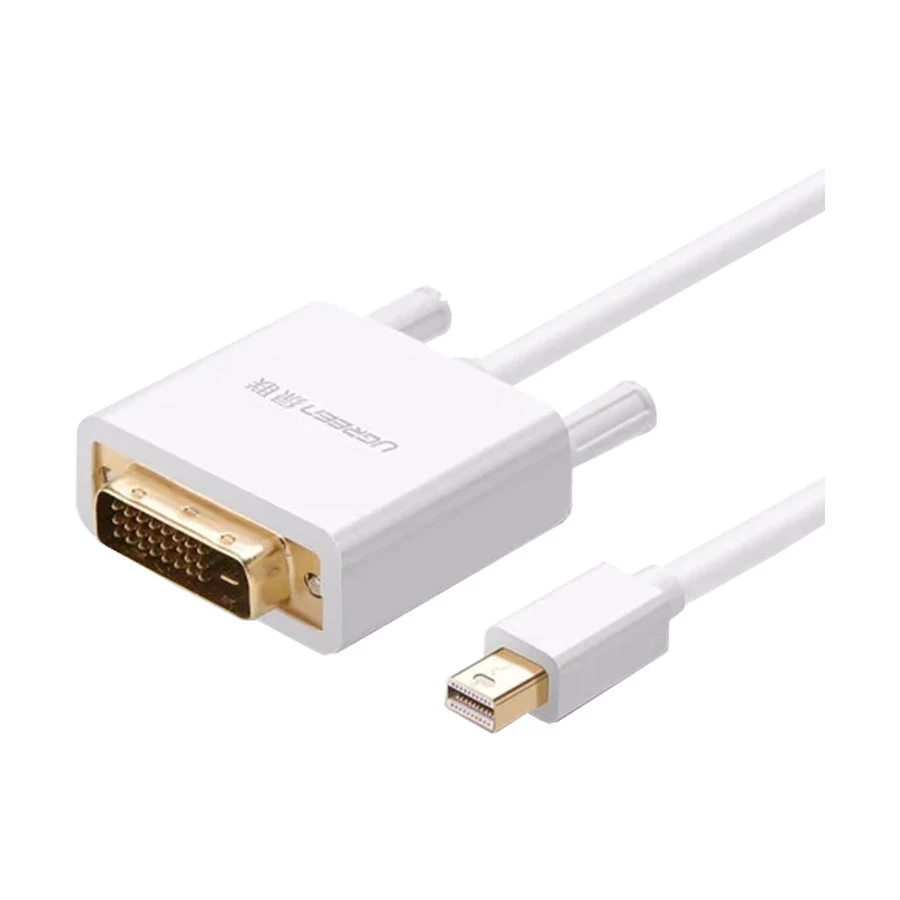 UGREEN 10405 Mini DisplayPort to DVI Male Cable, 2 Meter, White