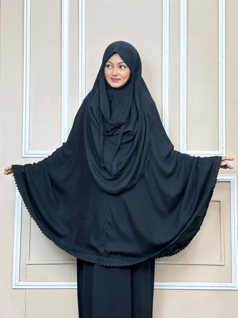 Women's Viscose Cotton Hijab with 30 Inch Niqab, 6 Colours