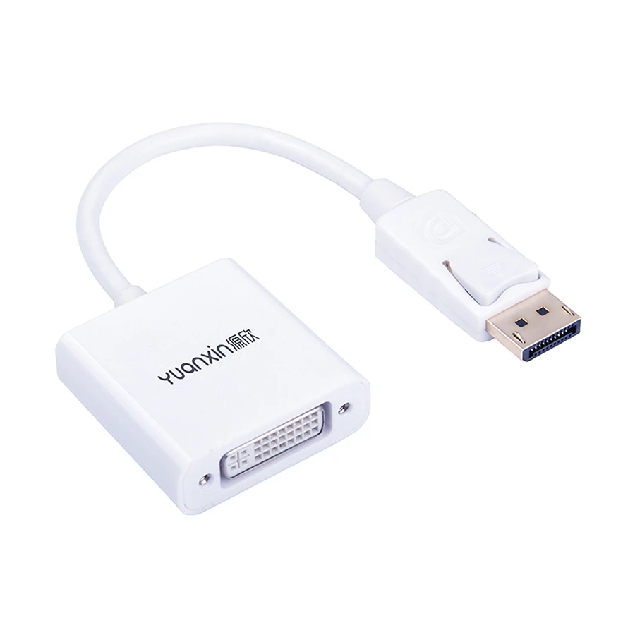 Yuanxin YDP-015 DisplayPort Male to DVI Female White Converter