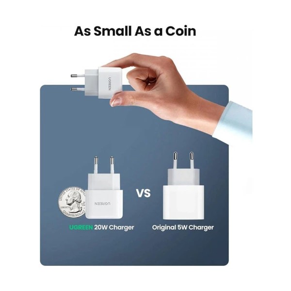 Ugreen CD241 20W Mini PD USB-C White Charger