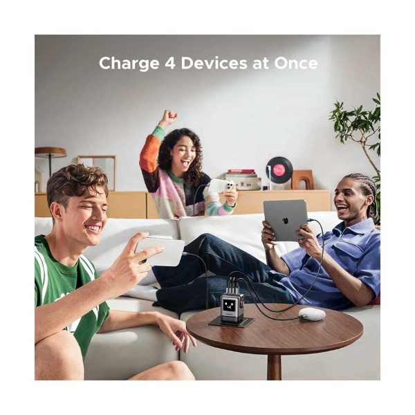 Ugreen Nexode RG X688 USB & Tri USB-C 100W GaN Black Charger (2 Pin, EU)