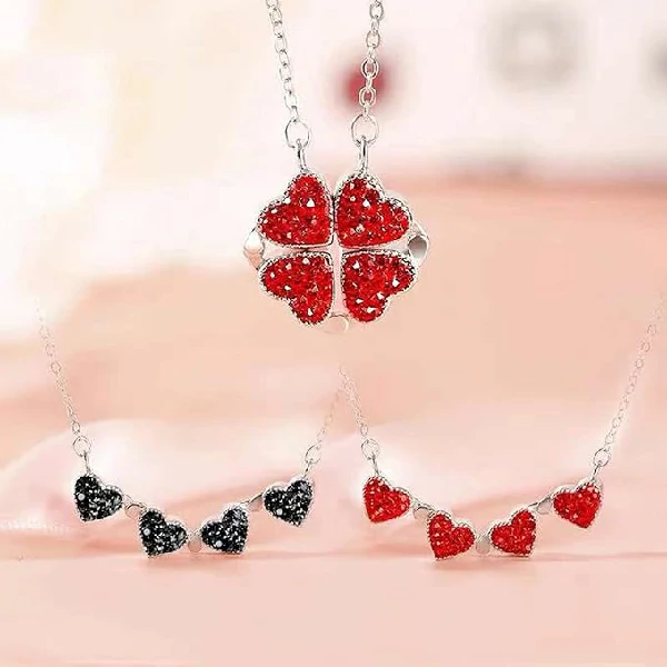 Magic Four Leaf Heart Shaped Necklace