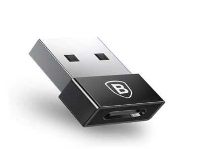 Baseus Converter Adapter Exquisite USB Male to Type C Female Black (CATJQ-A01)