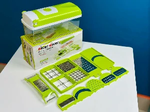 Nicer Dicer 15 In 1 Vegetable And Fruit Chopper With Stainless Steel Blades