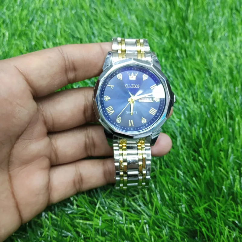 OLEVS 9931G New Exclusive Design Quartz Watch for Men  Nevy blue