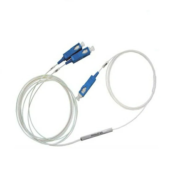 FTTH 1×2 optical fiber PLC splitter with connector